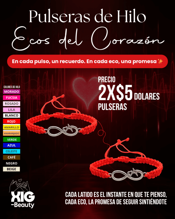 🫀Ecos del corazón - Pulsera de Hilo - Imagen 1