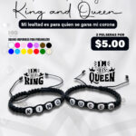 King and Queen Pulseras de Hilo