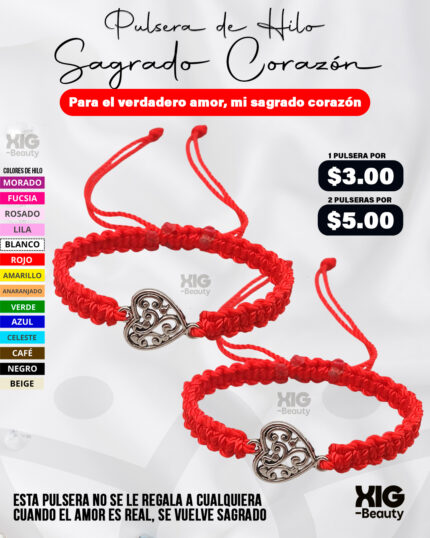 Sagrado Corazón | Pulsera de Hilo