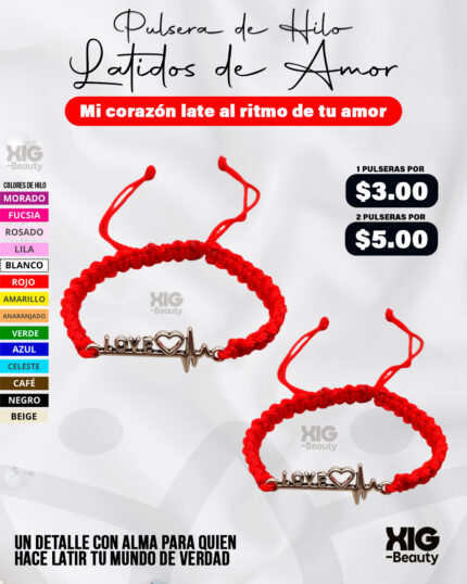 Latidos de Amor | Pulsera de Hilo