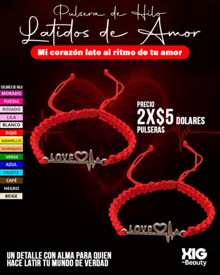 Latidos de Amor | Pulsera de Hilo