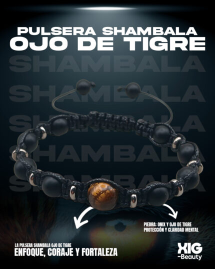 ⚔️ Pulsera Shambala Ojo de Tigre – Enfoque y Fortaleza ⚡🔥