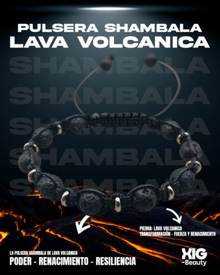 🌋 Pulsera Shambala Lava Volcanica | Poder - Renacimiento - Resiliencia 🌋