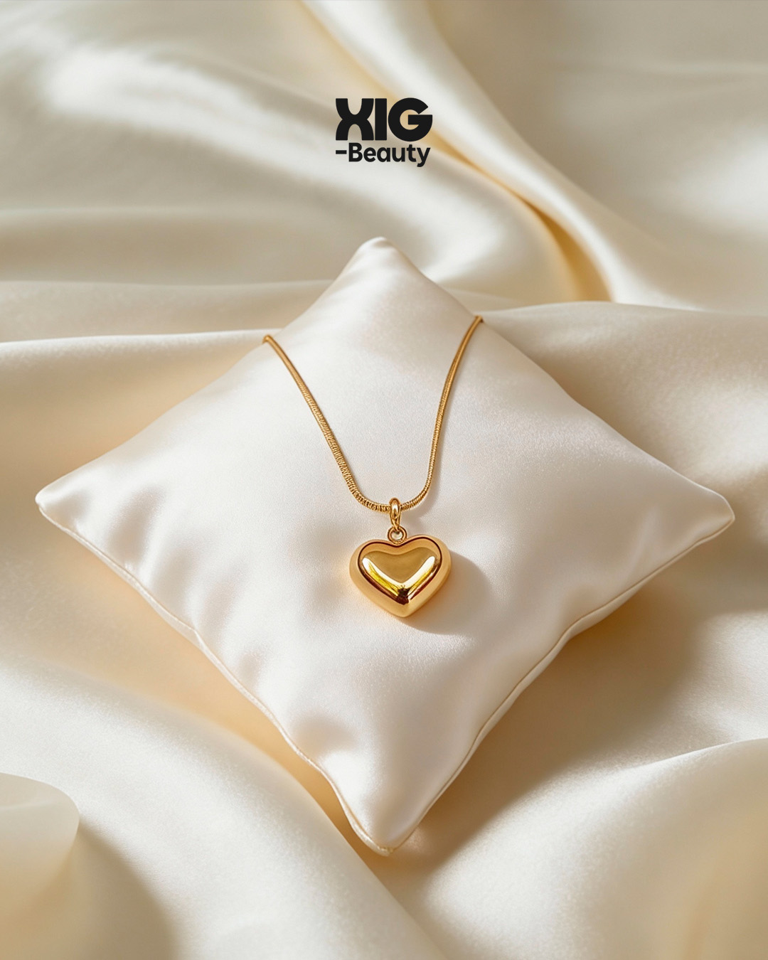 corazon_acero_1 Cadena Corazón de Acero en Acero Inoxidable Plata y Dorado 18k - Imagen 1