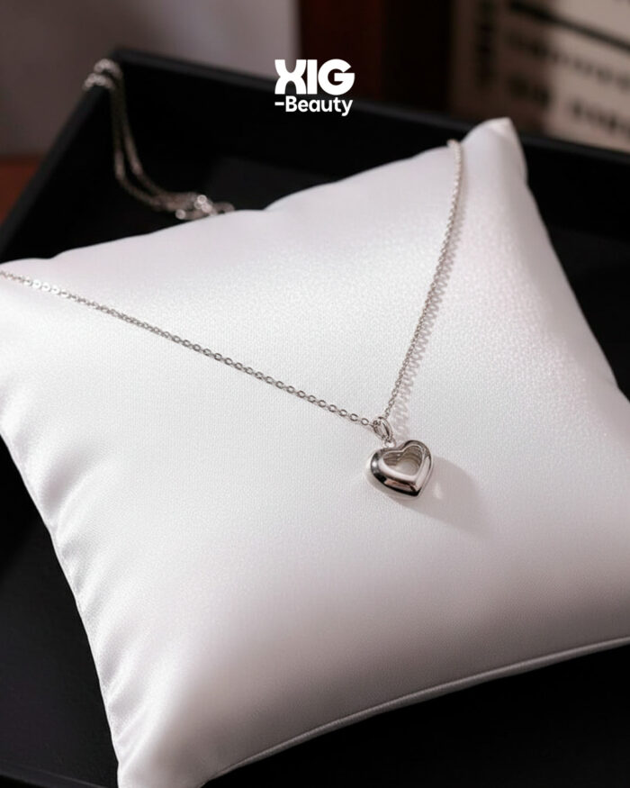 Cadena Corazón de Acero en Acero Inoxidable Plata y Dorado 18k - Imagen 4